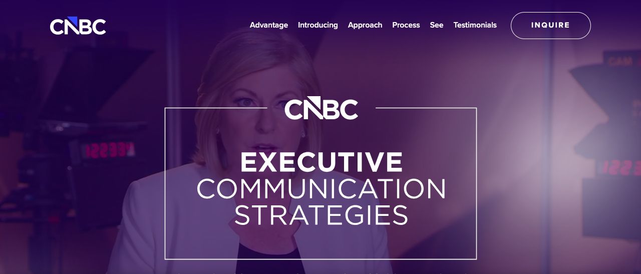 CNBC Executive Communication Strategies microsite opening
